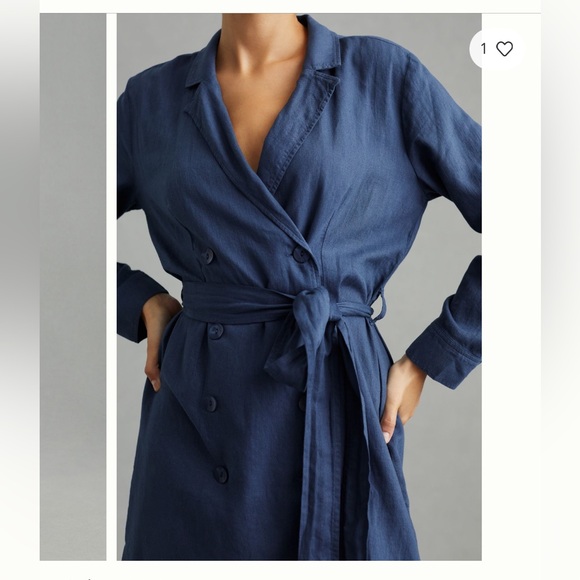 Anthropologie Cloth & Stone Belted Blazer Dresss - Picture 2 of 4